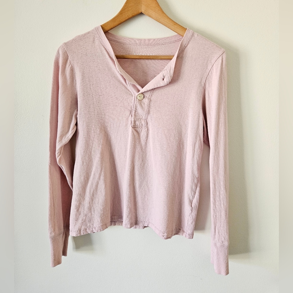 EVERLANE pink long sleeve tee